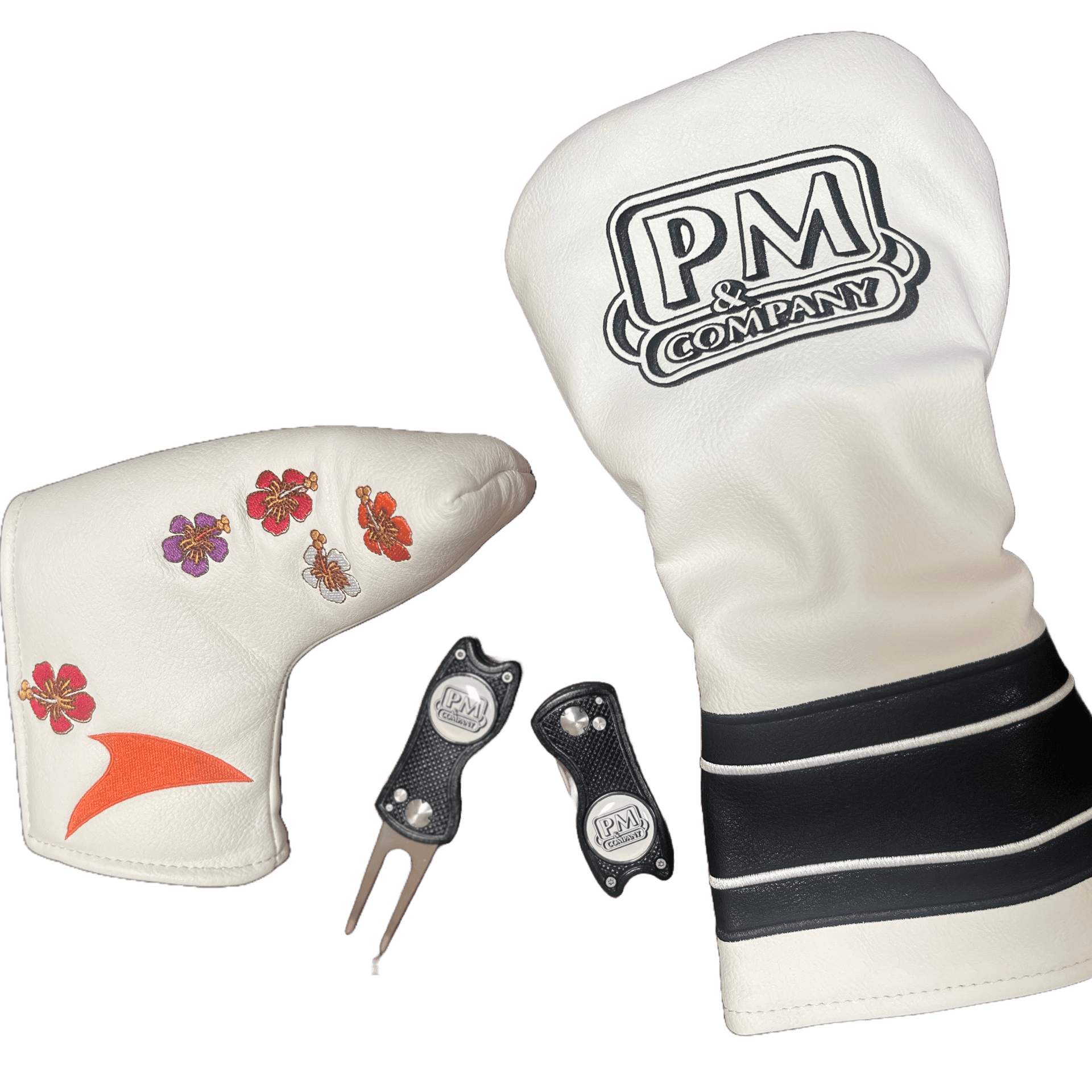Custom golf kit showcasing PM & Company product quality